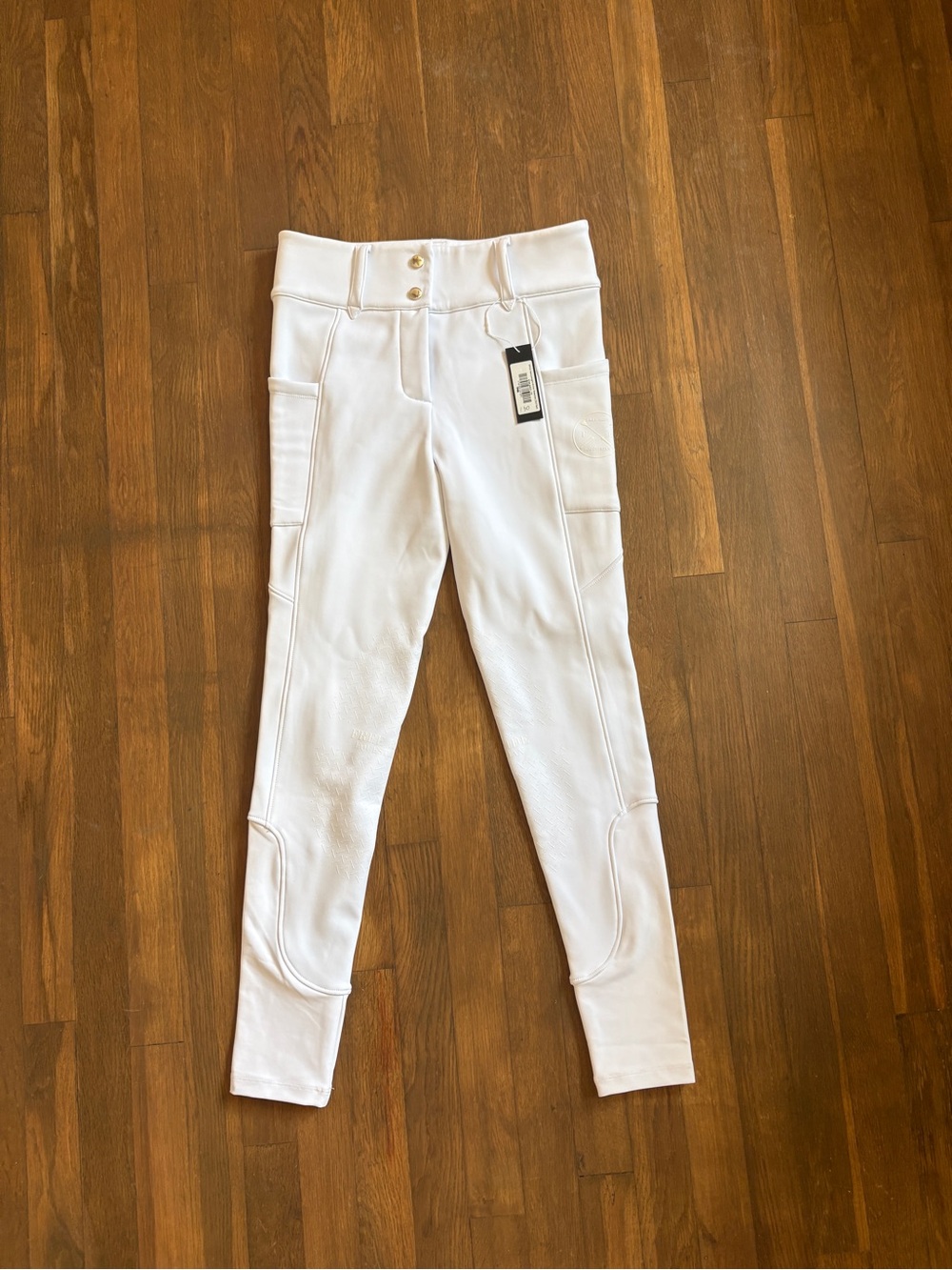 Free ride winter White fleece lined Breeches
